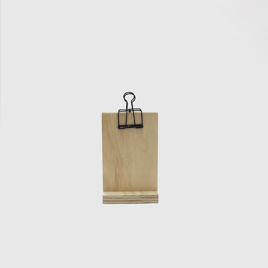Clip Stand - S (A6) - Pine Plywood - Black Clip