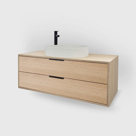 Boxed 2 Drawer Stacked Vanity 1200mm