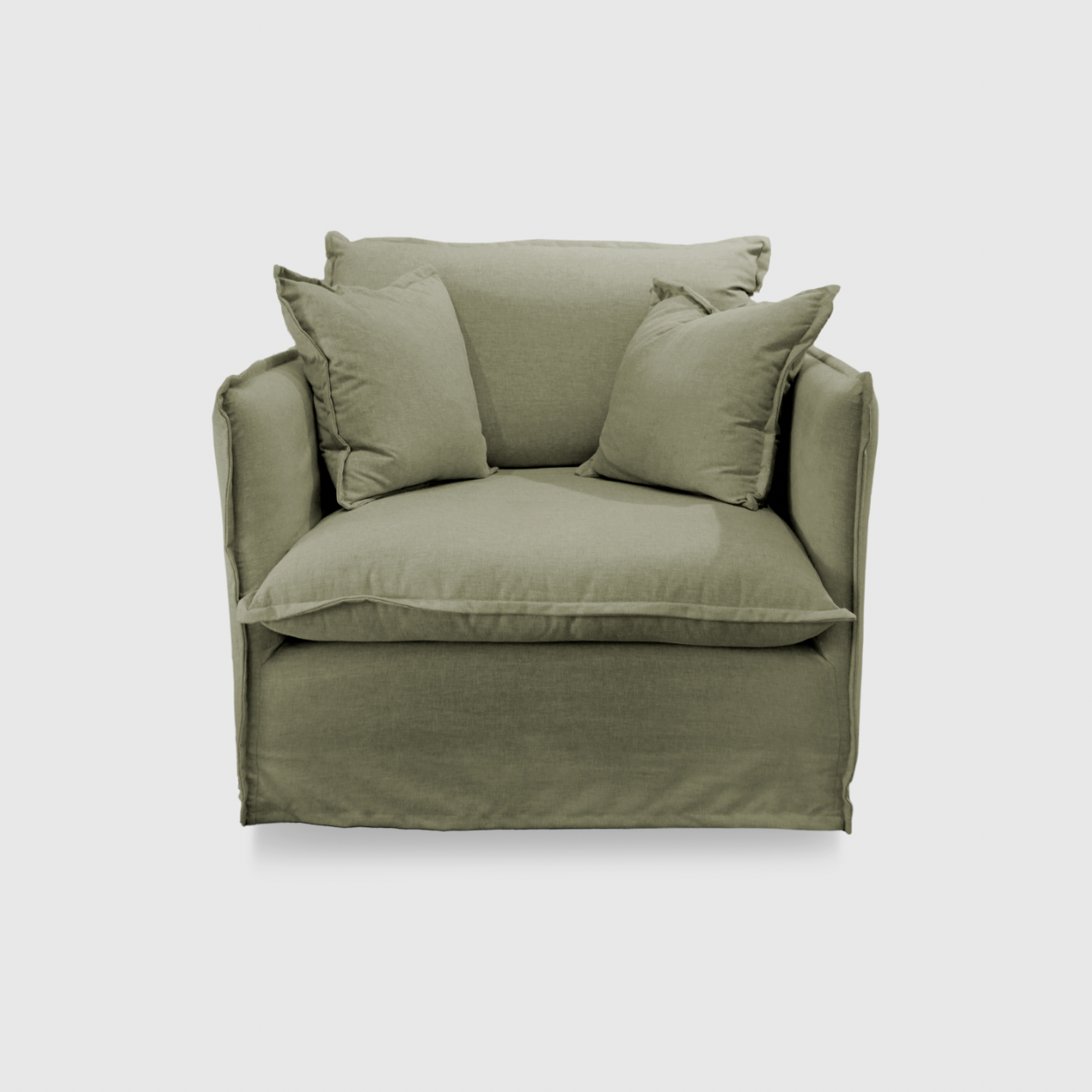 Byron Slip Cover Sofa - 1 Seater - Chambray